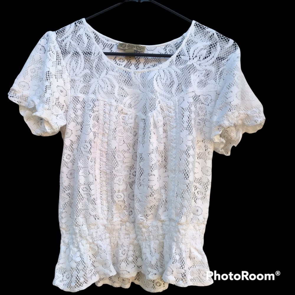 Vintage Grannie Core Lace Nine West Women Top Size Medium